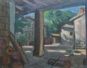 Coin De Hangar Et Cour De Ferme, Vers 1925 by Auguste Chabaud
