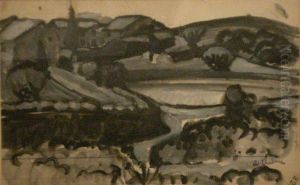 Paysage, Mas A Gauche by Auguste Chabaud