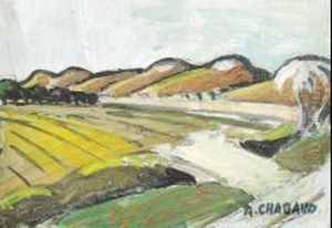 Petit Pont Et Montagnette by Auguste Chabaud