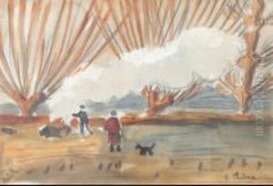Feu De Bois Pres Des Saules Feu De Bois Pres Des Saules