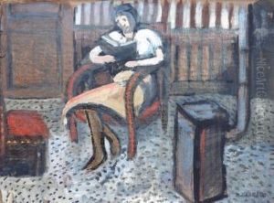 Lecture Dans Le Salon by Auguste Chabaud