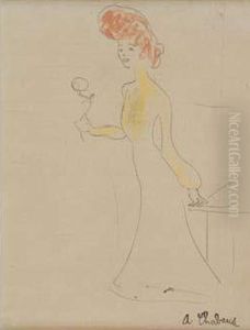  Femme A La Rose, Circa 1907 