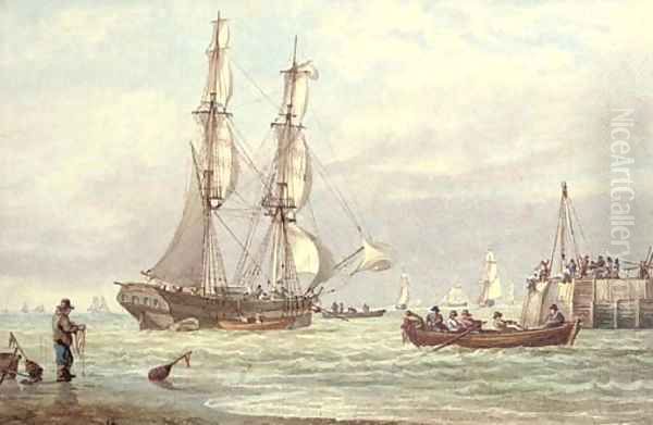 Brig off Yarmouth Harbour, Isle of Wight - view 1