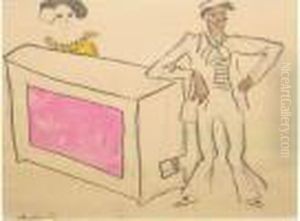 Scene De Bar by Auguste Chabaud
