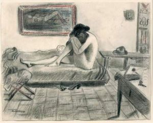 Jeune Femme Denudee Dans Un Interieur by Auguste Chabaud