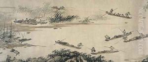 Fishermen on an Autumn River Ming Dynasty by Dai Jin