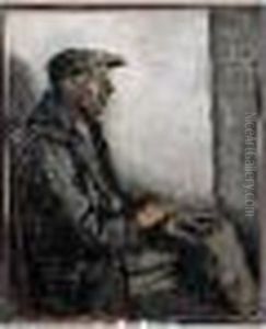 Portrait De Paysan De Profil. by Auguste Chabaud