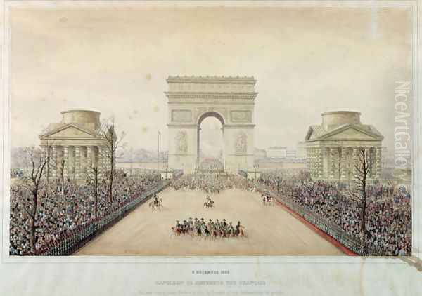 Entry of Napoleon III into Paris through the Arc de Triomphe - view 1