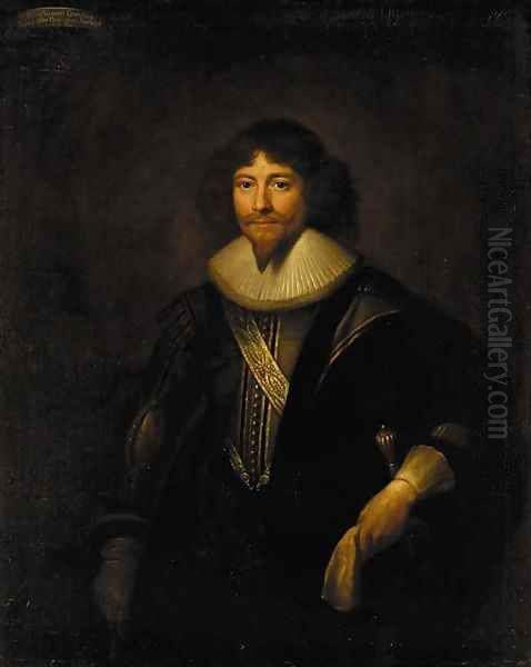 Portrait of a gentleman traditionally identified as William, 2nd Viscount Grandison, three-quarter-length, in a grey slashed doublet and ruff - view 1