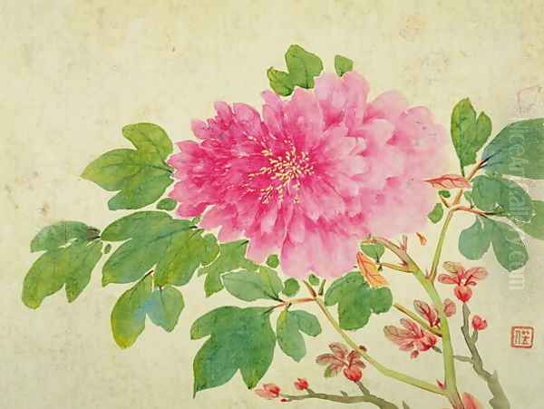 Painting of Peonies - view 1