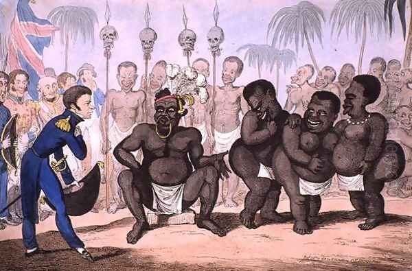 Puzzled which to Choose Or the King of Tombuctoo offering one of his daughters in marriage to Capt Anticipated result of a African Mission - view 1