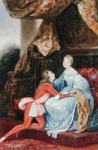Courtly love by Alfred Johannot