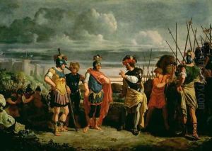 Meeting between Claudius Civilis and the commander of the Roman Army