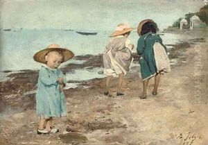 Enfants au bord de la mer by Philippe Jolyet
