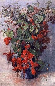Fushia and Snapdragon in a Vase Fushia and Snapdragon in a Vase