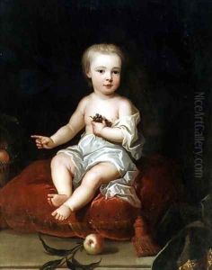 Portrait of Holles St John 1710-38 youngest son of Henry 1st Viscount St John as a child by Charles Jervas