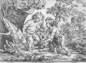 Jesus and St John the Baptist in their Childhood by Christoffel Jegher