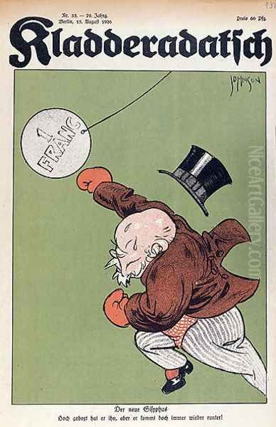 The New Sisyphus caricature of Raymond Poincare 1860-1934 - view 1