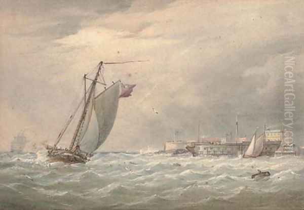 Running into harbour on a blustery day - view 1