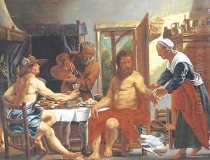 Mercury and Jupiter at the house of Philemon and Baucis by Jacob Jordaens