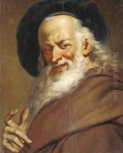 Head of a man wearing a black cap by Jacob Jordaens