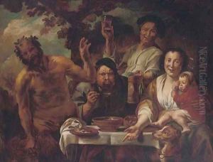 The Satyr and the Peasant 3 by Jacob Jordaens