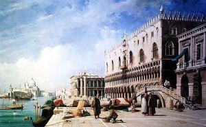 The Quayside Venice by Jules Romain Joyant