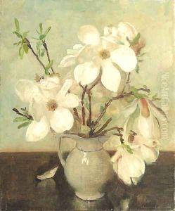 Flowers in a vase by Jacobus Frederik Sterre De Jong