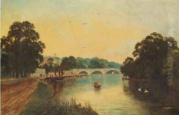 Rowing at Richmond Bridge - view 1