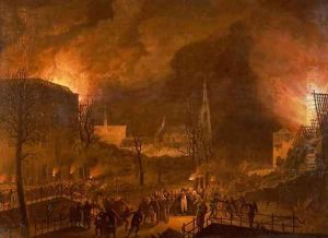 Louis Napoleon at the burning of Leiden
