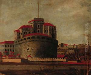 The Castel Sant'Angelo, Rome by Antonio Joli