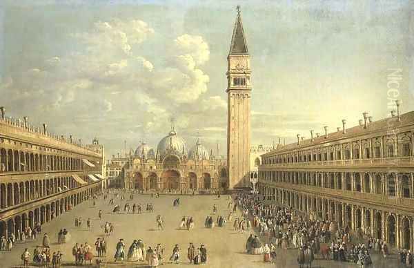 The Piazza San Marco, Venice, looking East towards Saint Mark's, - view 1