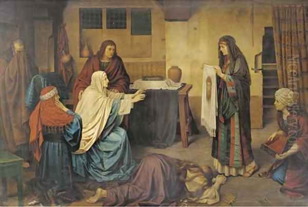 Pilgrims' prayers before Christian relics - view 1