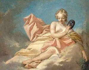 The Muse Melpomene by Nicolas Rene Jollain