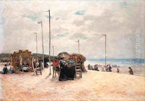 On the Beach by Felix Armand Marie Jobbe-Duval