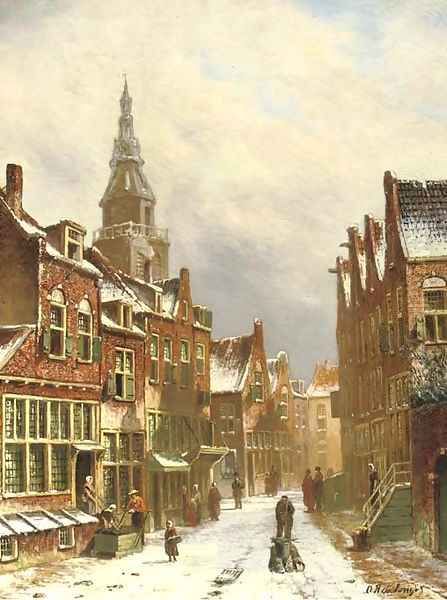 A snow covered street - view 1