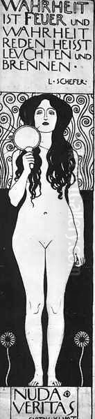 Drawing for Two Emblems for Ver Sacrum (Nuda Veritas) 1898 - view 1