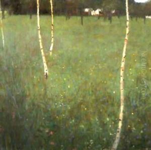 Farmhouse With Birches by Gustav Klimt