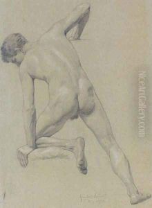 Signed and dated 'Gustav Klimt 3-4 1879.' by Gustav Klimt