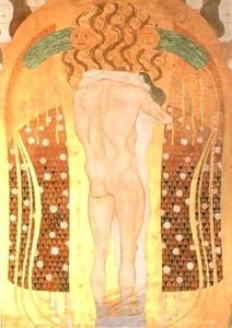 Hymn to Joy Detail from Bethoven Friezze 1902 by Gustav Klimt