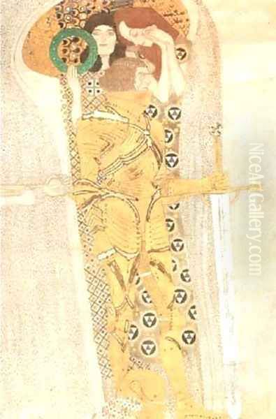 Yearning for Happiness Detail from Bethoven Frieze 1905 - view 1