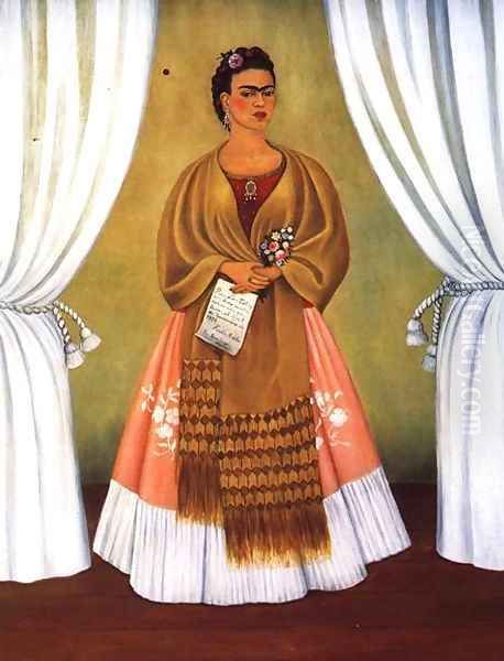 Self Portrait Dedicated To Leon Trotsky Or Between The Curtains 1937 - view 1