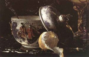 Still-Life with a Nautilus Cup (detail) 1662 by Willem Kalf