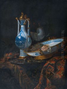 Still-Life with an Aquamanile, Fruit, and a Nautilus Cup by Willem Kalf