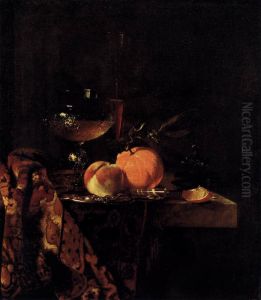 Still-Life with Glass Goblet and Fruit by Willem Kalf