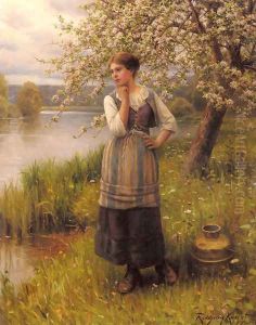 Beneath The Apple Tree by Daniel Ridgway Knight