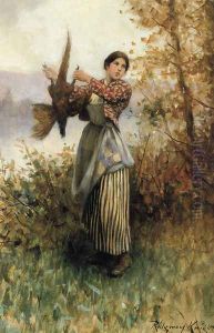 A Pheasant In Hand by Daniel Ridgway Knight
