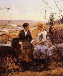 The Two Friends by Daniel Ridgway Knight