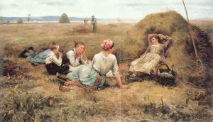 The Harvesters Resting by Daniel Ridgway Knight