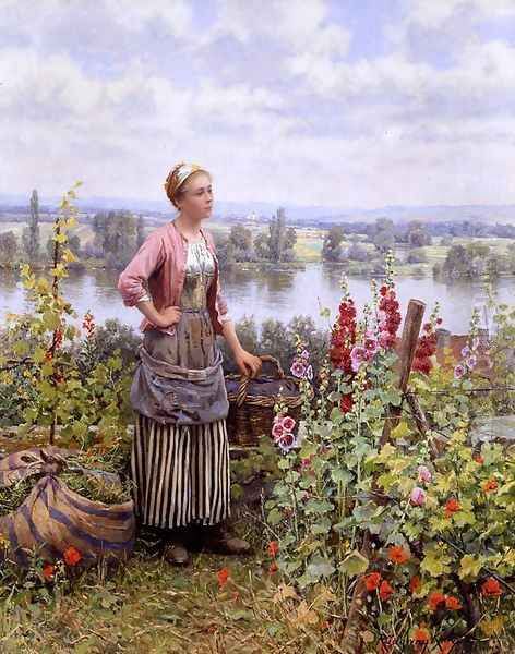 Maria On The Terrace With A Bundle Of Grass - view 1